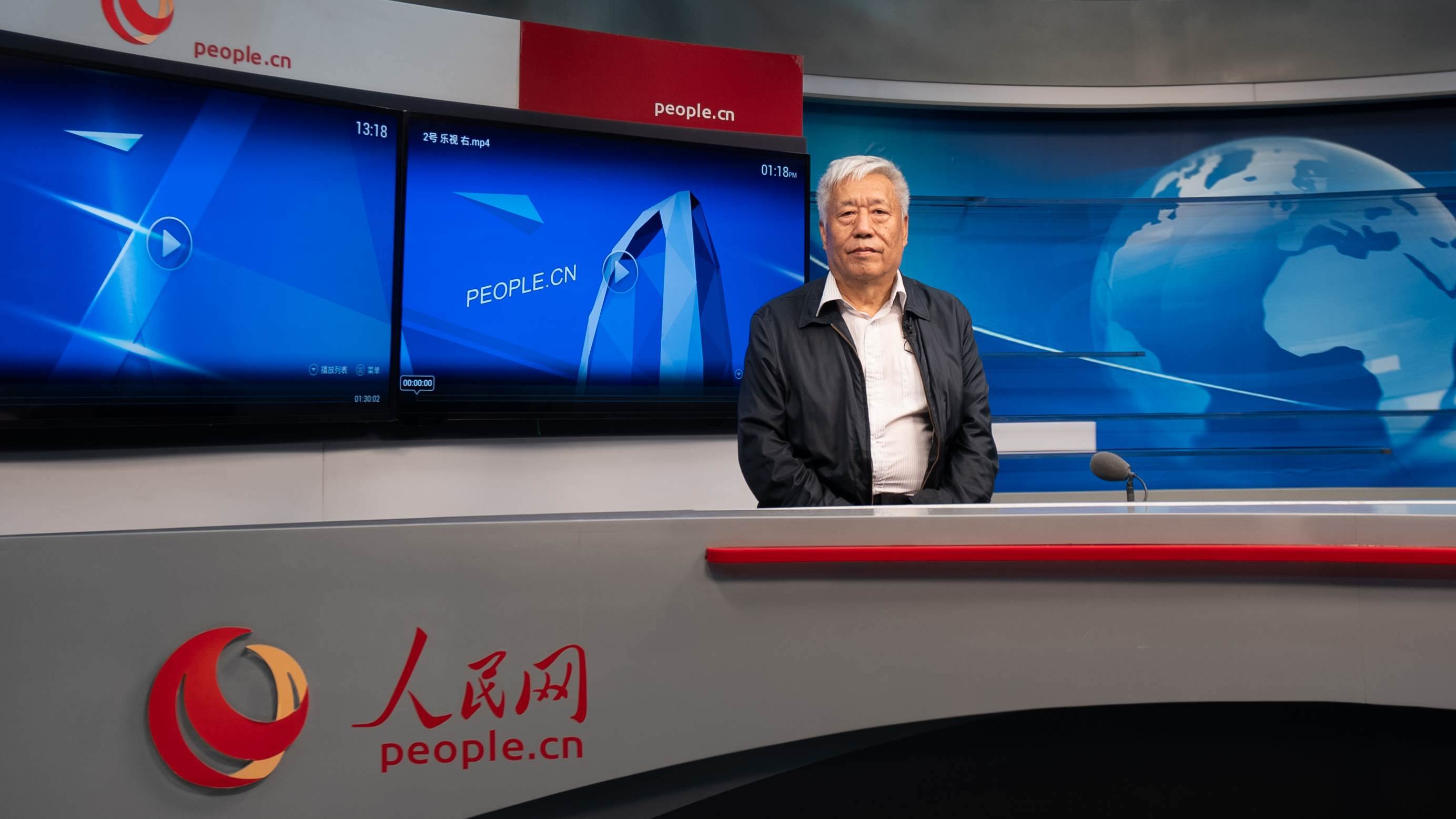 中國(guó)地震局地球物理研究所原副所長(zhǎng)、研究員高孟潭作客人民網(wǎng)。人民網(wǎng)記者 葛泰佚攝