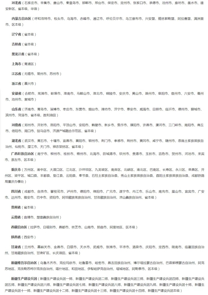 截至5月8日已開通醫(yī)保個賬跨省共濟的統(tǒng)籌區(qū)。(國家醫(yī)保局官網(wǎng)截圖)