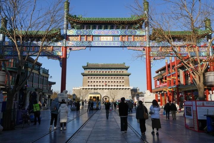 這是2024年12月26日從前門大街拍攝的正陽門箭樓。